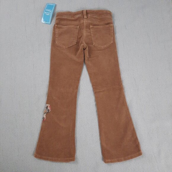Little Mass Girls Outfit 6 Brown Corduroy Flare Pants & Top Y2K Boho - Picture 8 of 16